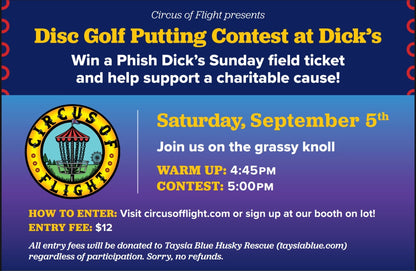 Phish Dick's 2026 Putting Entry Fee